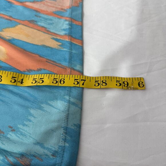 Ruby Rd Dress Womens 1X Blue Orange Sleeveless Maxi Jewel Neck Aztec Boho Print - Picture 6 of 6